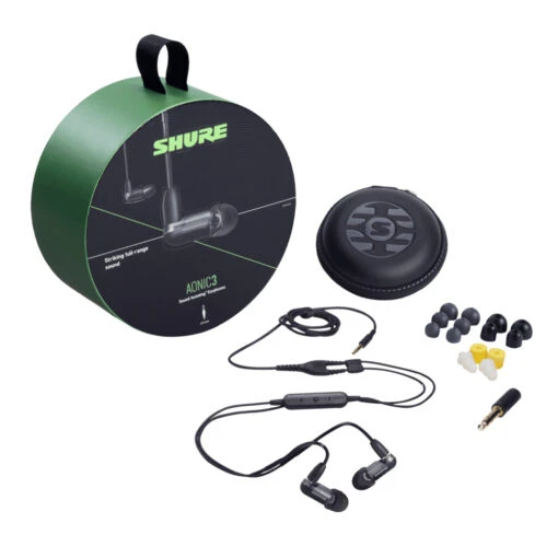 Shure AONIC 3 Wired Sound Isolating Earphones With Remote + Mic -Headphone Discount Store 05354070ecd65be9983cdb9c6c62bbc1