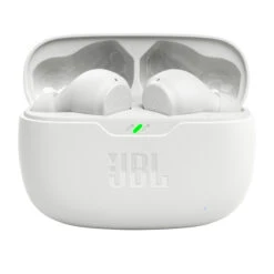 JBL Vibe Beam True Wireless Earbuds -Headphone Discount Store 4.JBL WaveVibe Beam ProductImage CaseOpen Whitecopy