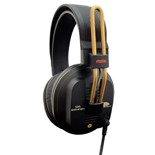 Fostex T50RP 50th Anniversary Limited Edition Semi Open-Back Headphones (Open Box) -Headphone Discount Store 50thANV T50RP SLANT1copy ff0d299e 34e8 40df 9530 e8cd2264250d