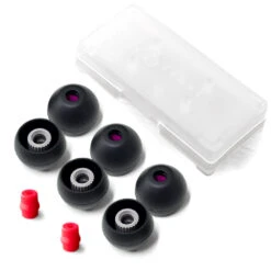 Final Audio Black+Black/Red Silicon Type E Tips Kit With Case And Nozzle Adapter -Headphone Discount Store EXTRA LARGE ea86f856 3b9b 402a 8177 add3a0a8ab33