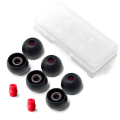 Final Audio Black+Black/Red Silicon Type E Tips Kit With Case And Nozzle Adapter -Headphone Discount Store LARGE 87674e85 2519 4c0b a3d4 79b2954c0b1e