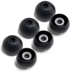 Final Audio Black Silicon Eartips For E Series -Headphone Discount Store THREE leading image EXTRA LARGE