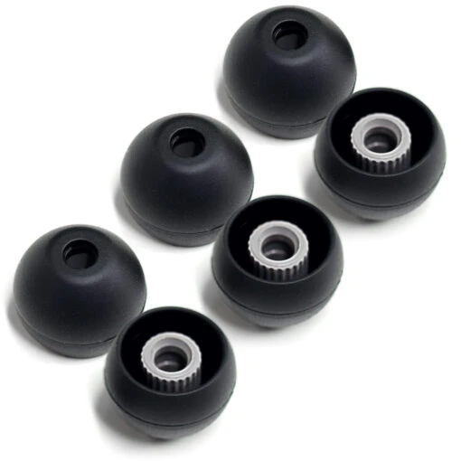 Final Audio Black Silicon Eartips For E Series -Headphone Discount Store THREE leading image EXTRA LARGE