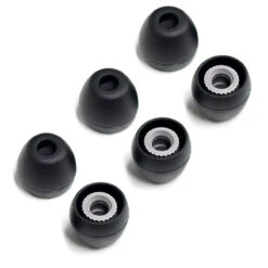 Final Audio Black Silicon Eartips For E Series -Headphone Discount Store THREE leading image EXTRA SMALL