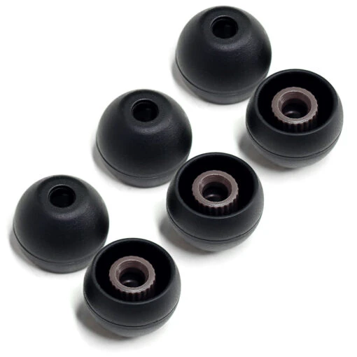 Final Audio Black Silicon Eartips For E Series -Headphone Discount Store THREE leading image LARGE