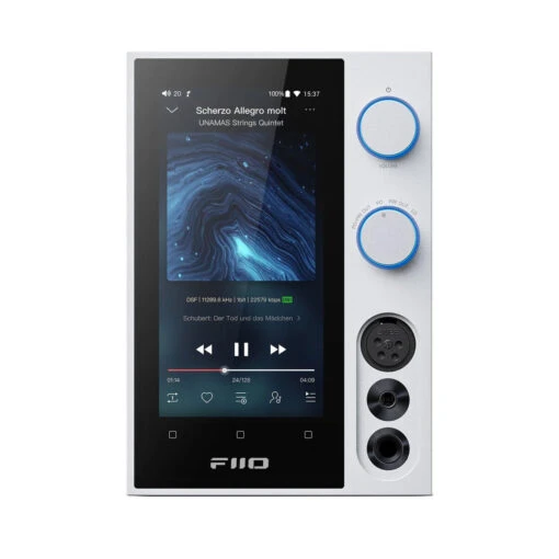 FiiO R7 All-in-One Player, Streamer, And Headphone Amp/DAC -Headphone Discount Store fiio headphone dac amp fiio r7 white frontcopy