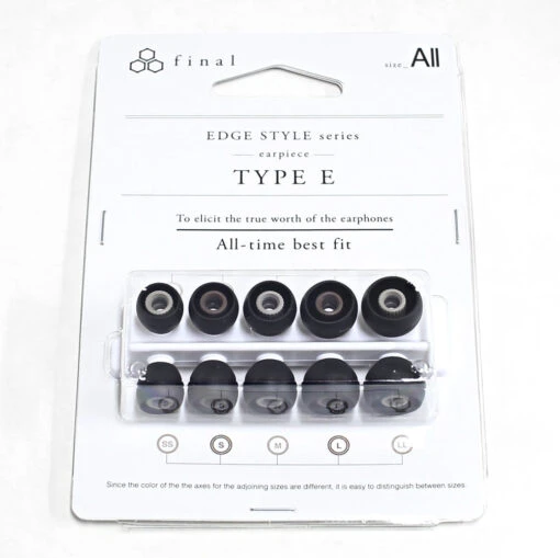 Final Audio Black Silicon Eartips For E Series -Headphone Discount Store packaging MULTI